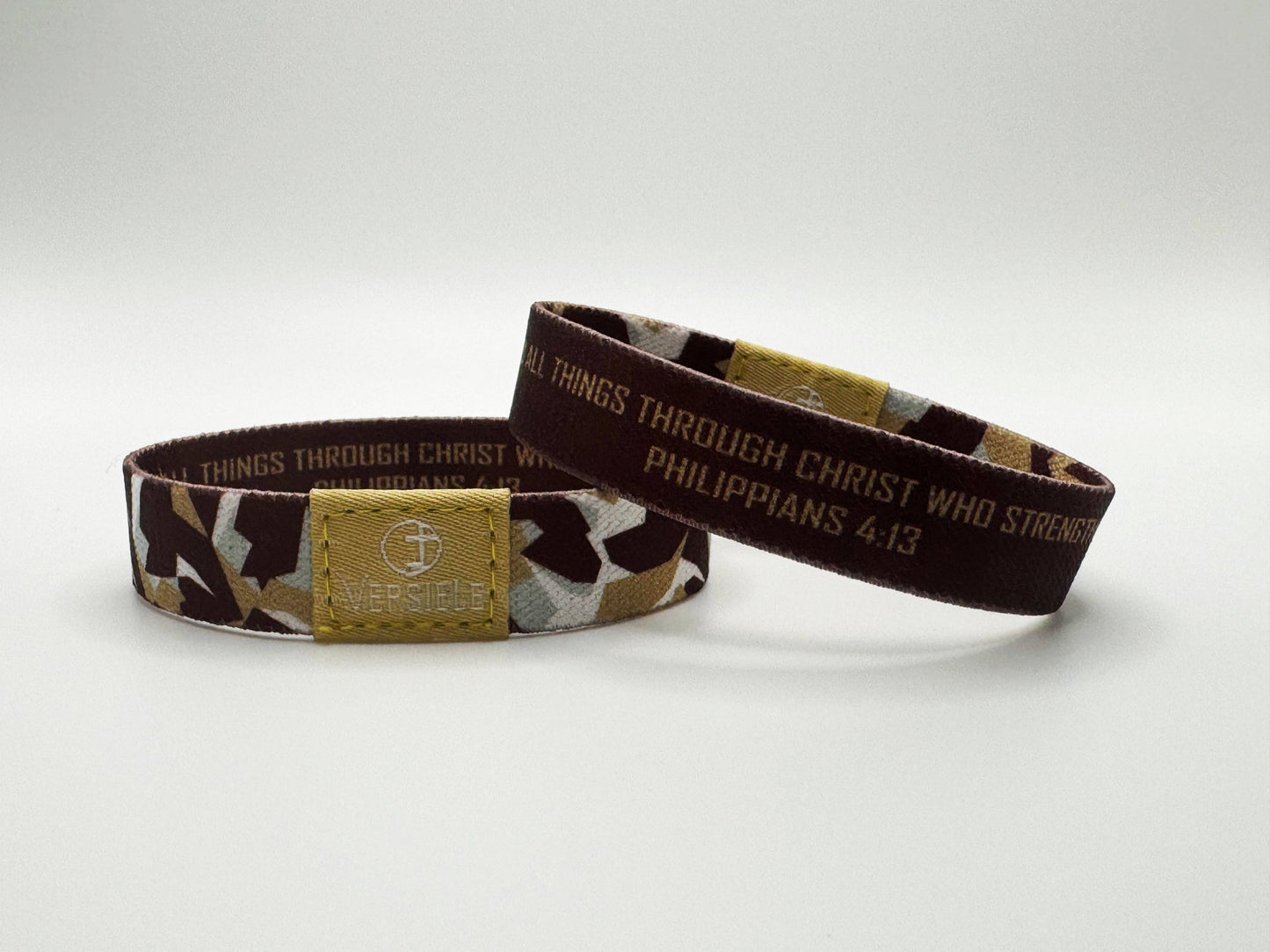 Team Camo / Philippians 4:13 Wristband