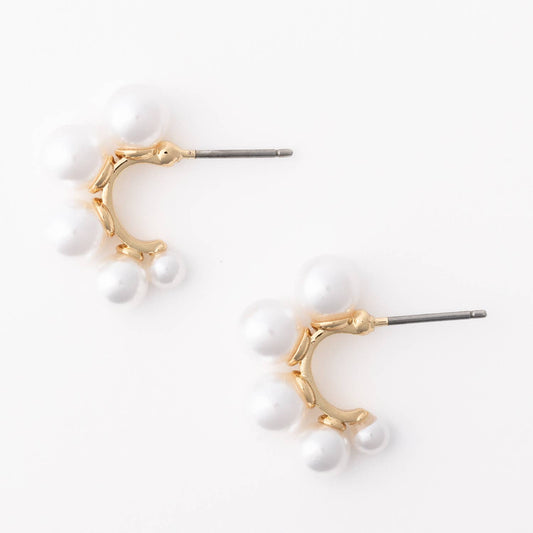 Earrings Naomi Gold Pearl