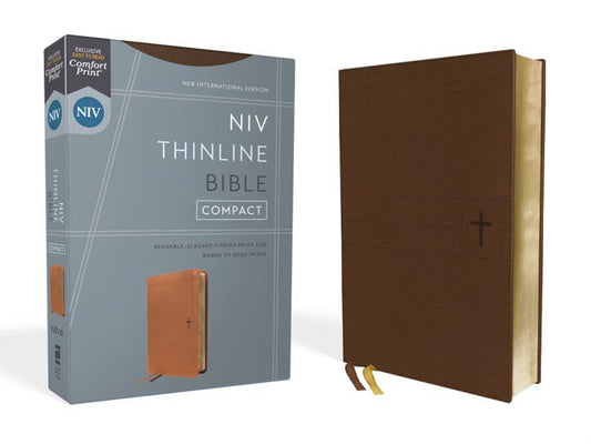 NIV, Thinline Bible, Compact, Brown
