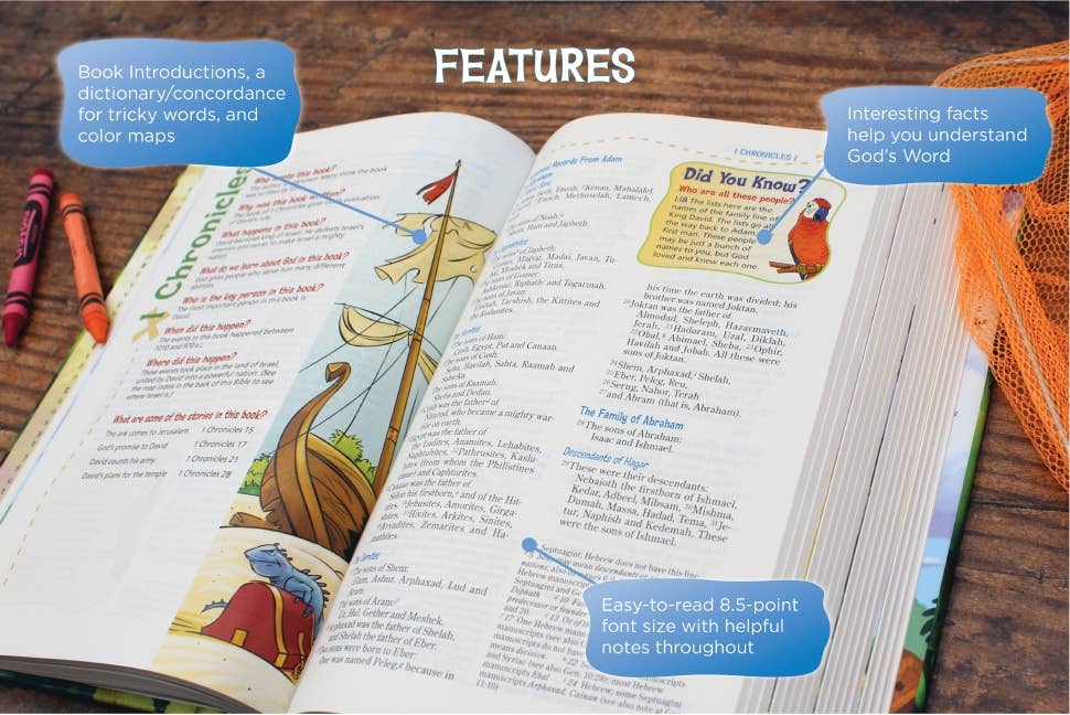 NIV Adventure Bible Leathersoft Coral Full Color