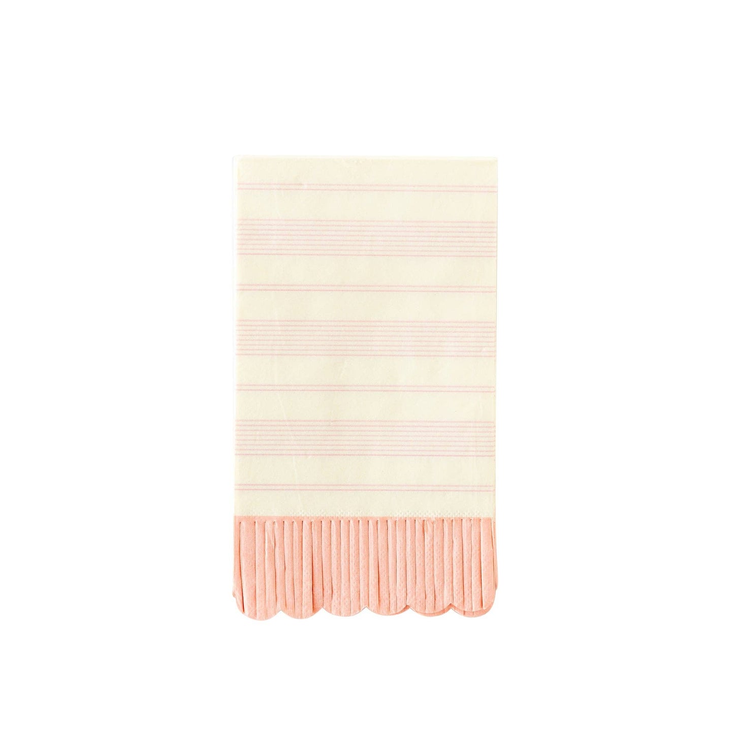 Pink Striped Fringed Guest Napkins