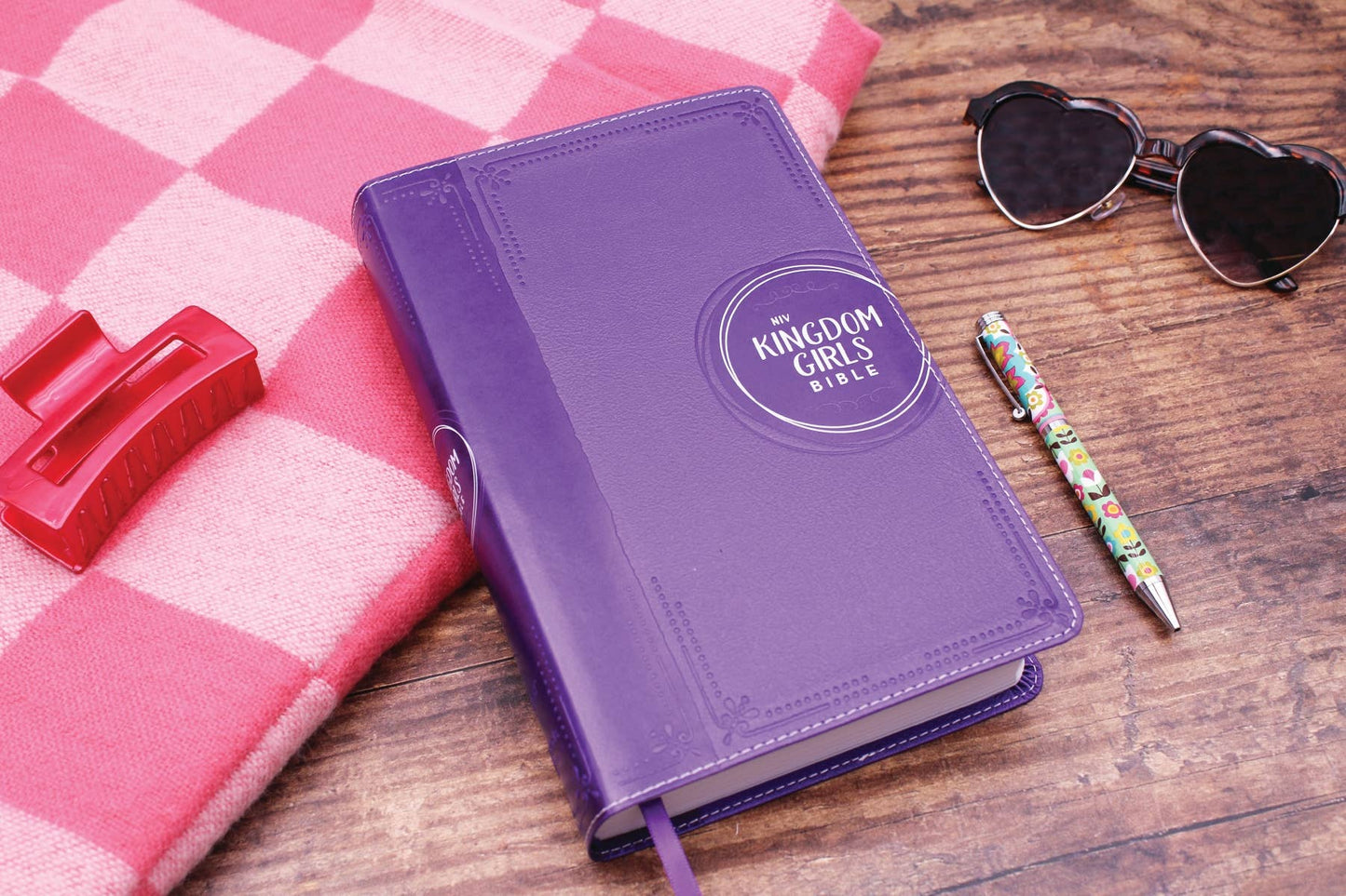 NIV Kingdom Girls Bible, Full Color, Leathersoft, Purple