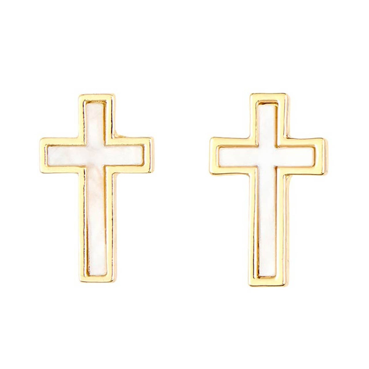 Mother of Pearl Cross Filled Display