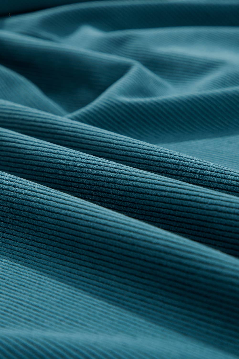 Corduroy Buttoned High Waist Bracelet Sleeve Dress | S-XL