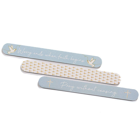 La Croix Nail Files   Ice/White/Gold   7x1x.16   Set of 3