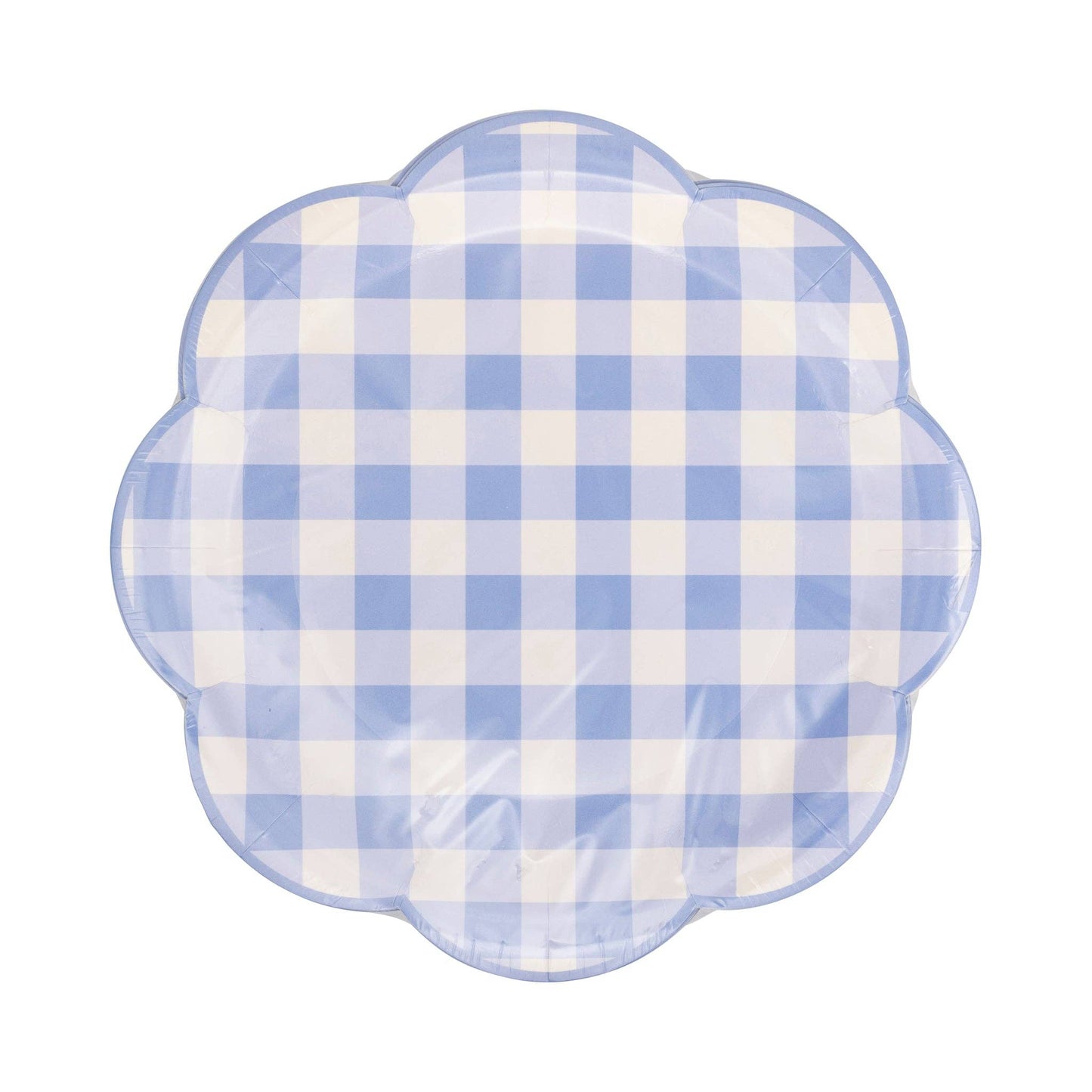 Blue Gingham Paper Plates