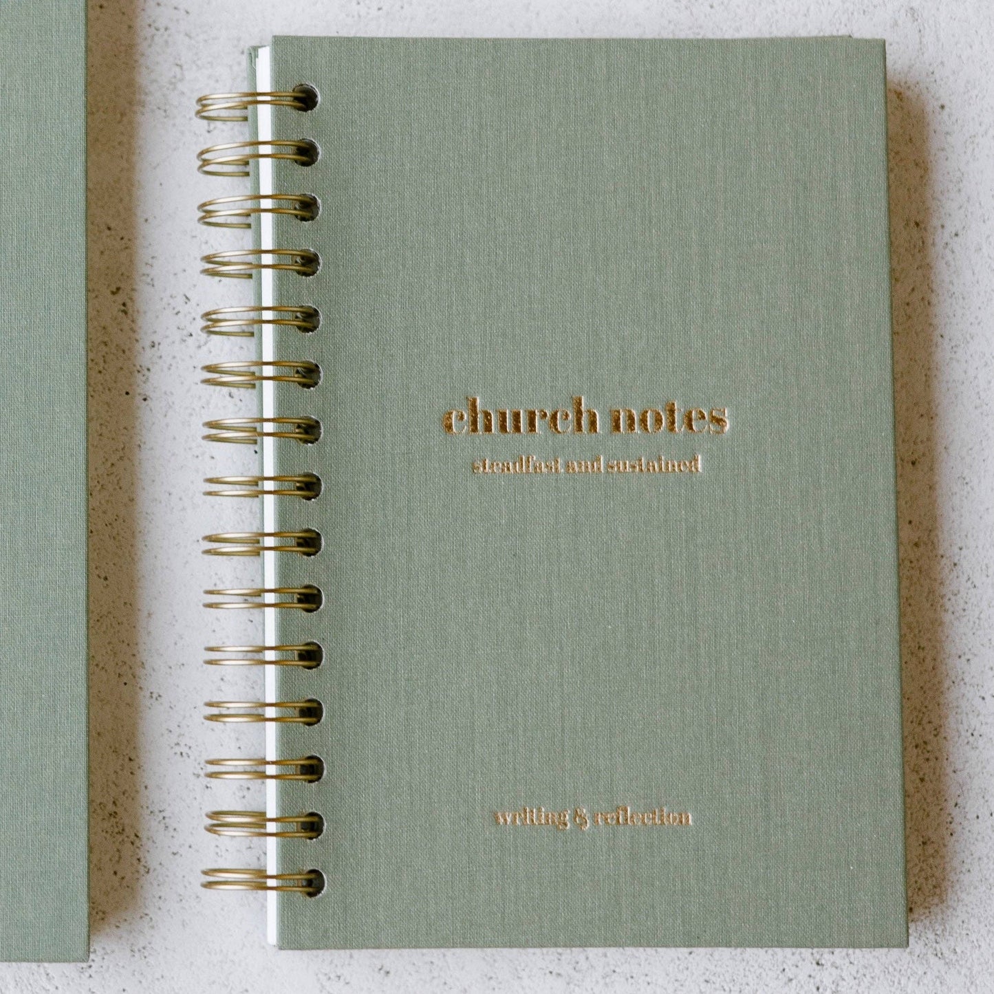 Church Notes Journal - Spiral Linen, Sage