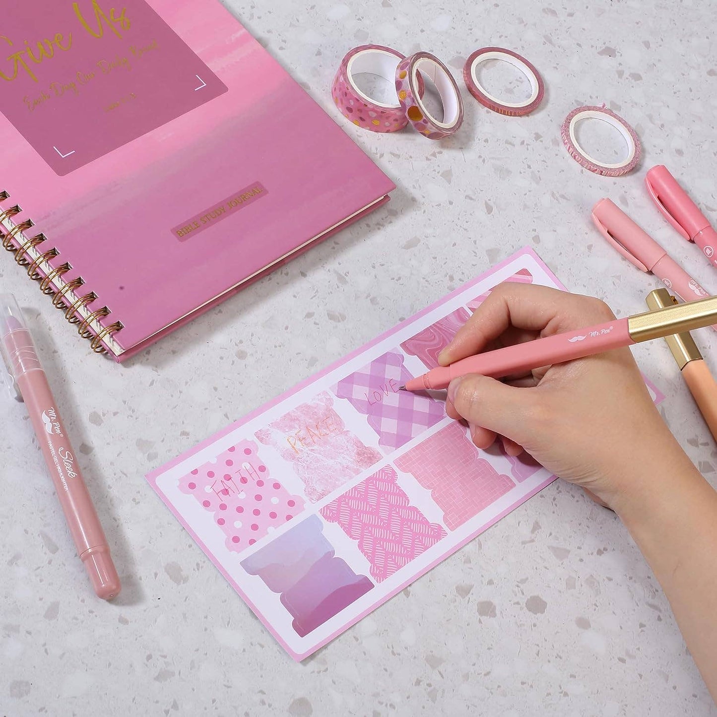 Mr. Pen Pink Bible Journaling Kit