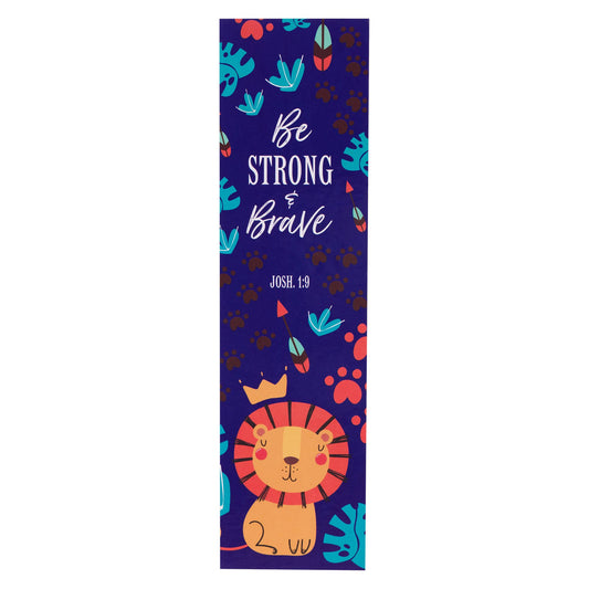 Be Strong and Brave Lion Teacher Bookmark Set - Joshua 1:9