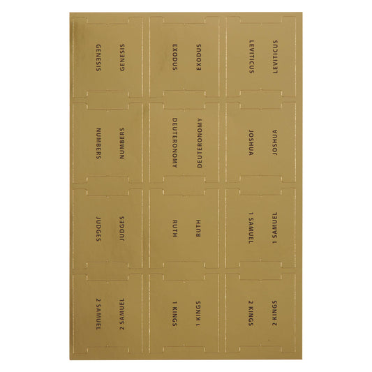 Bible Indexing Tabs Gold Foil w/Black Print